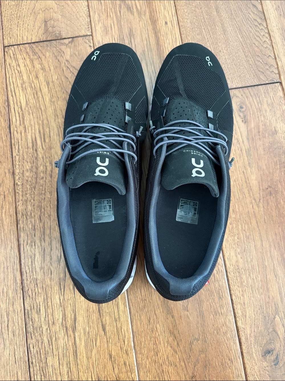 On Running Men's Black Lace-Up Running Sneakers